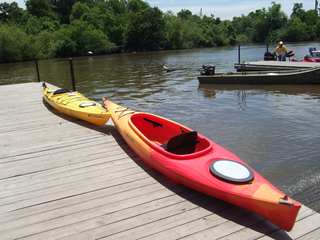 Nice boat launch area docks